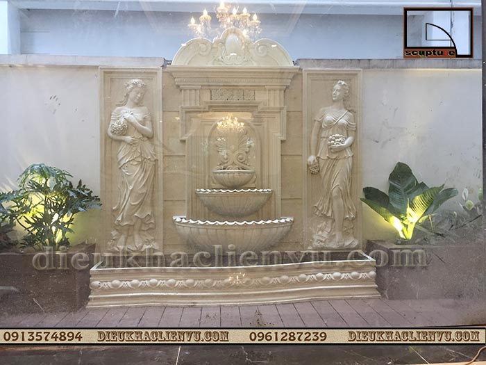  Đài phun nước sân vườn trong tiểu cảnh